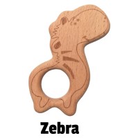 Beißanhänger Holz Zebra
